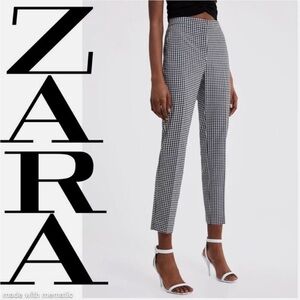 Zara Gingham Ruffled Pockets Pants